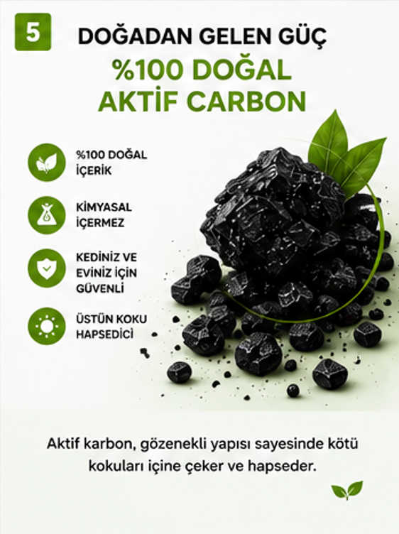 Active Carbon Kedi Kumu Koku Giderici - Görsel 3