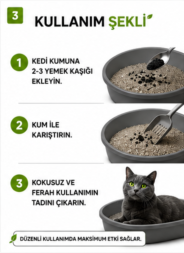 Active Carbon Kedi Kumu Koku Giderici - Görsel 4